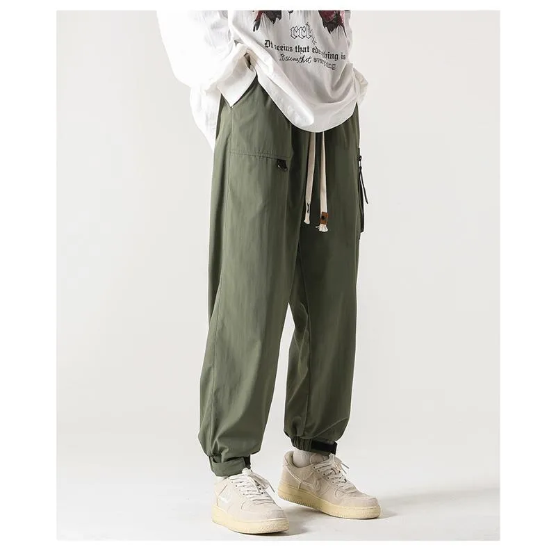 Pocket Tapered Elasticity Zipper Magic Pants