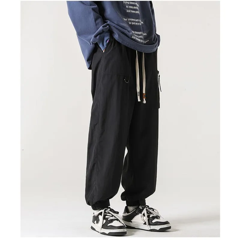 Pocket Tapered Elasticity Zipper Magic Pants