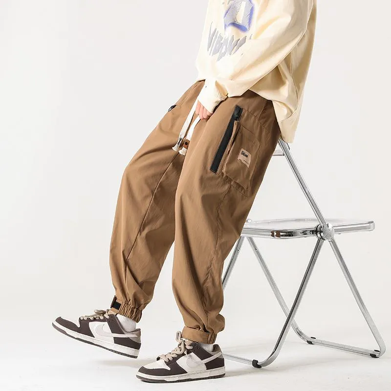 Pocket Tapered Elasticity Zipper Magic Pants