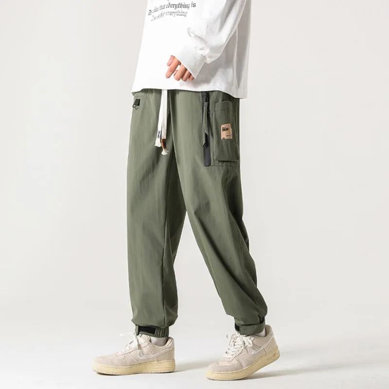 Pocket Tapered Elasticity Zipper Magic Pants