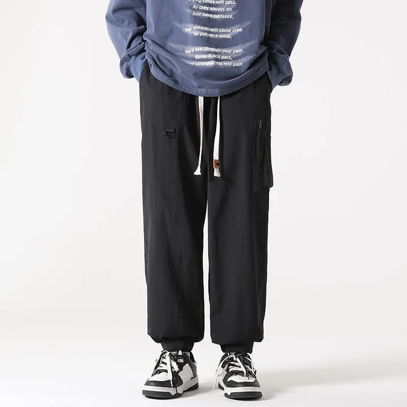 Pocket Tapered Elasticity Zipper Magic Pants