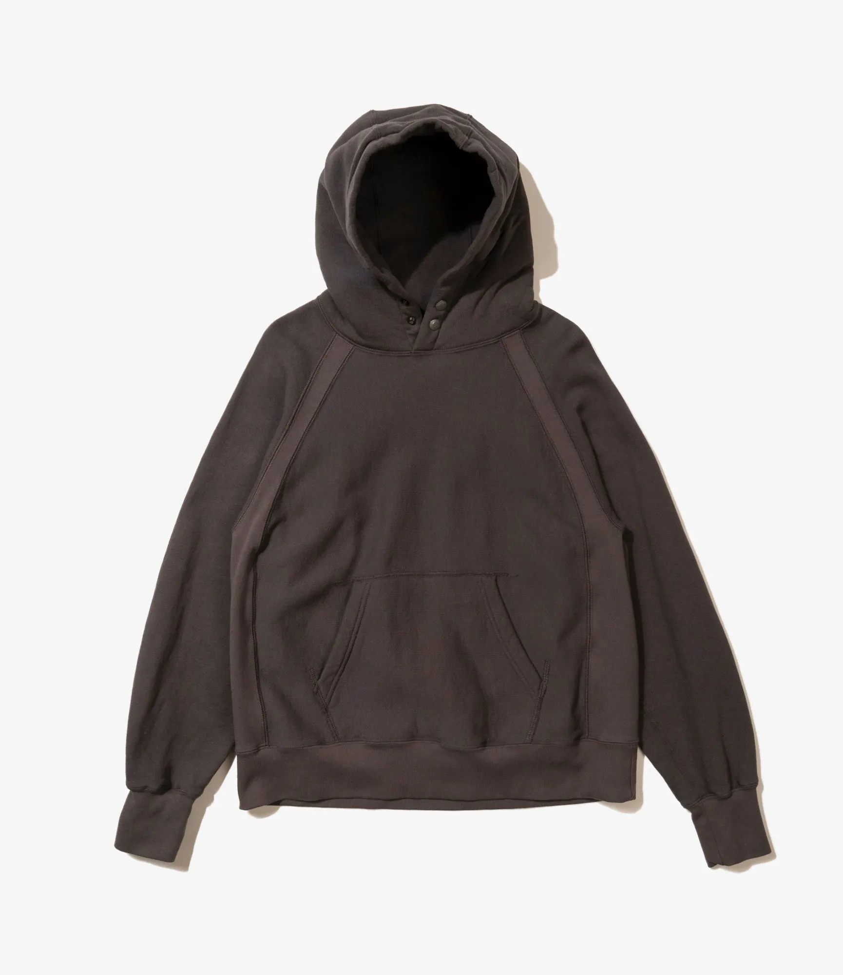 Raglan Hoodie – Graphite 12oz Cotton Fleece