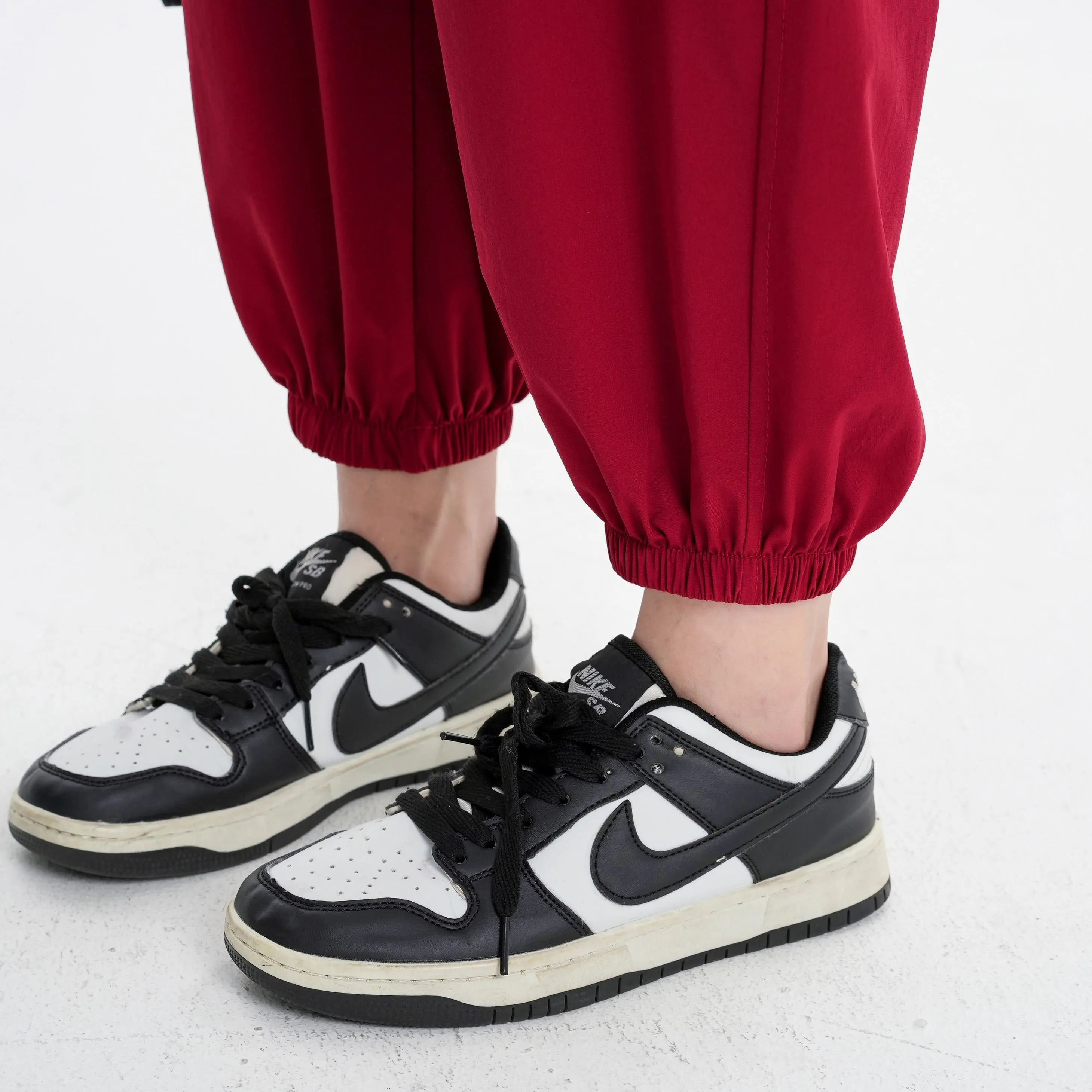Silky High-Waisted Loose Fit Tapered Sports Thin Casual Quick-Drying Pants