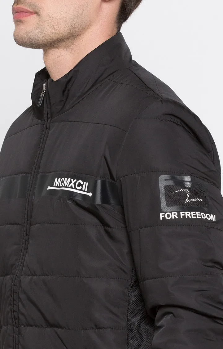 Spykar Men Black Solid Regular Jacket