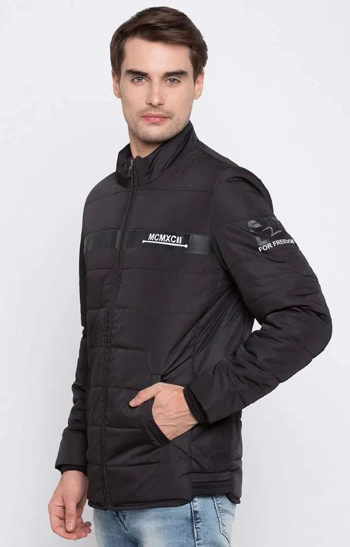 Spykar Men Black Solid Regular Jacket