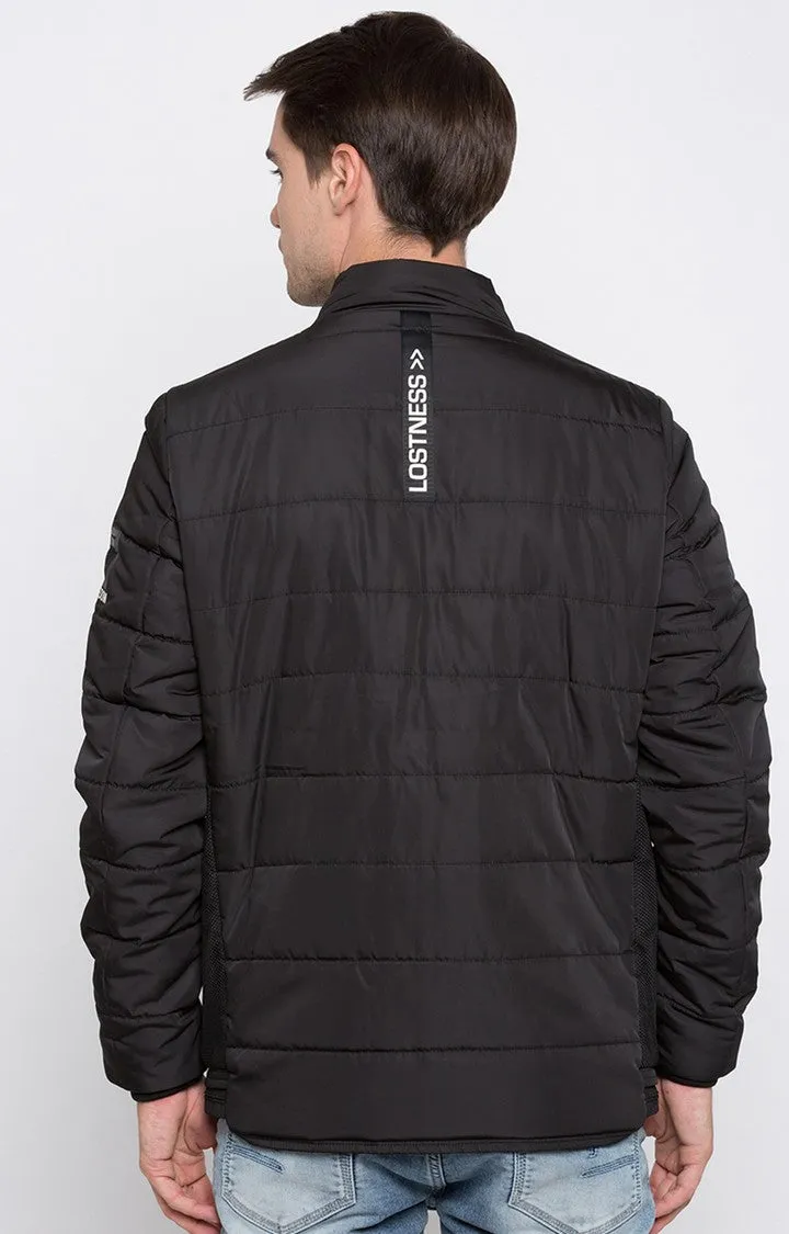 Spykar Men Black Solid Regular Jacket