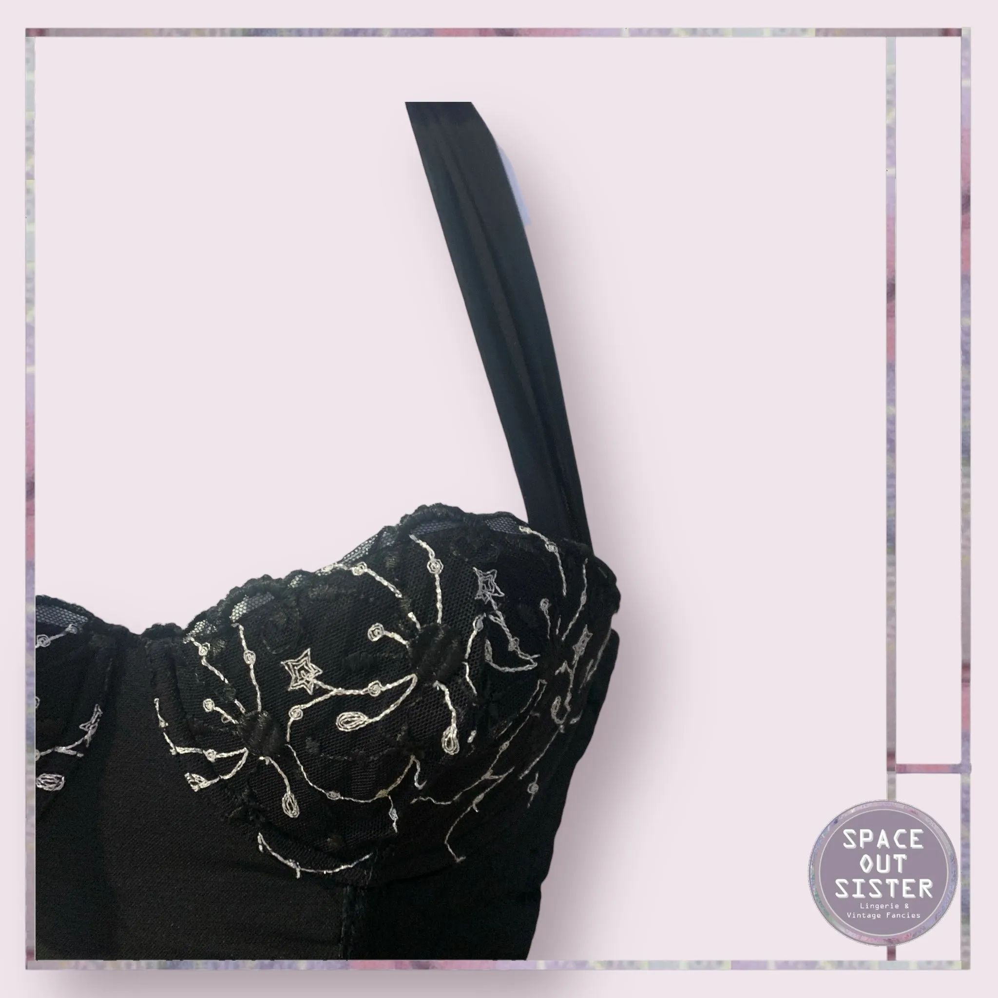 Star Embroidered Halter Bustier
