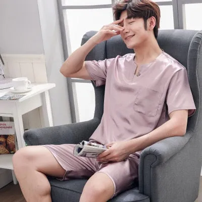 Summer Short Sleeved Men Pyjama
