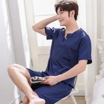 Summer Short Sleeved Men Pyjama