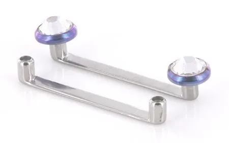 Tilum 10g Internally Threaded Flat Titanium Surface Barbell with 2mm Rise - Price Per 1