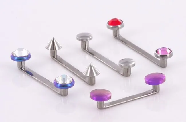 Tilum 10g Internally Threaded Flat Titanium Surface Barbell with 2mm Rise - Price Per 1