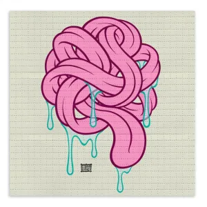 Tongue Tied Blotter Paper Archival Print by Jason Freeny