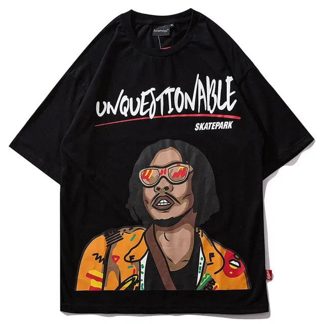 Unquestionable Printed Hip Hop Streetwear Loose Tees