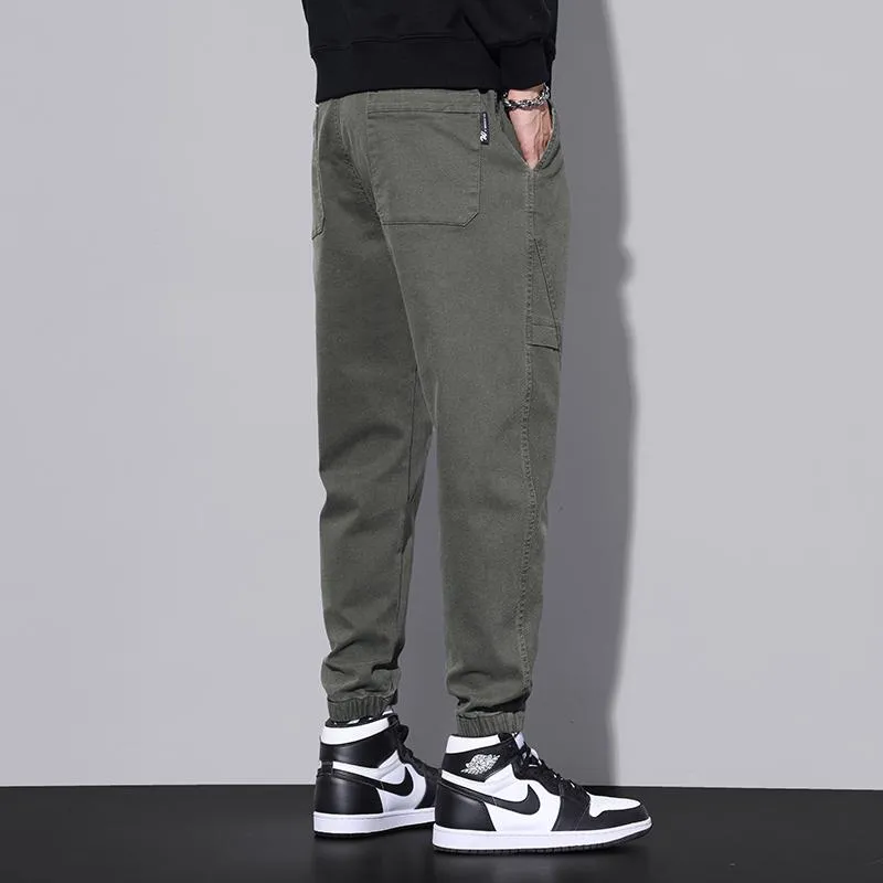 Versatile Tapered Pure Cotton Elasticity Elastic Waist Loose Fit Pants