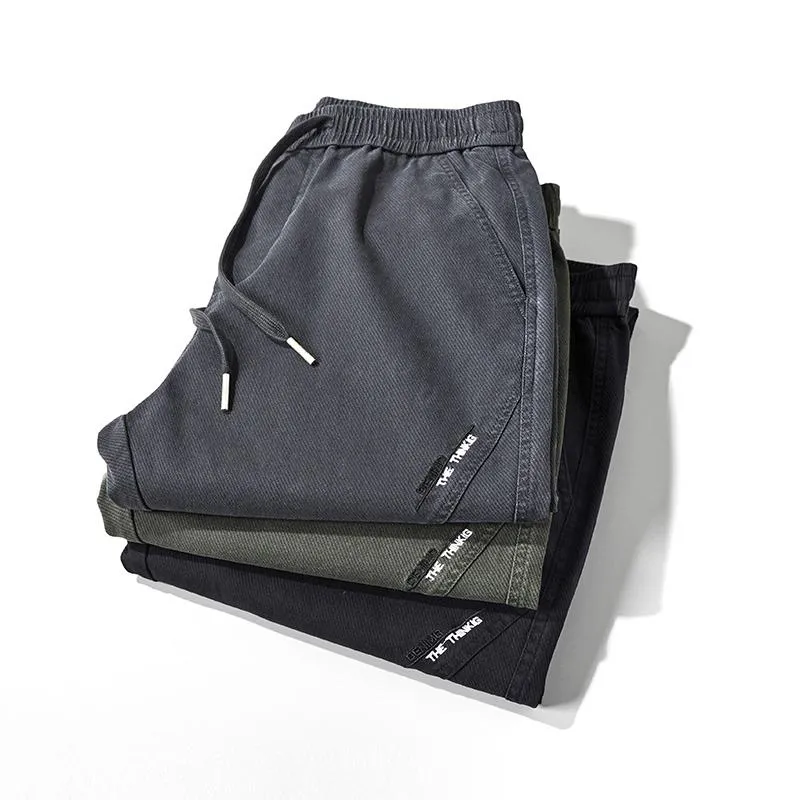 Versatile Tapered Pure Cotton Elasticity Elastic Waist Loose Fit Pants