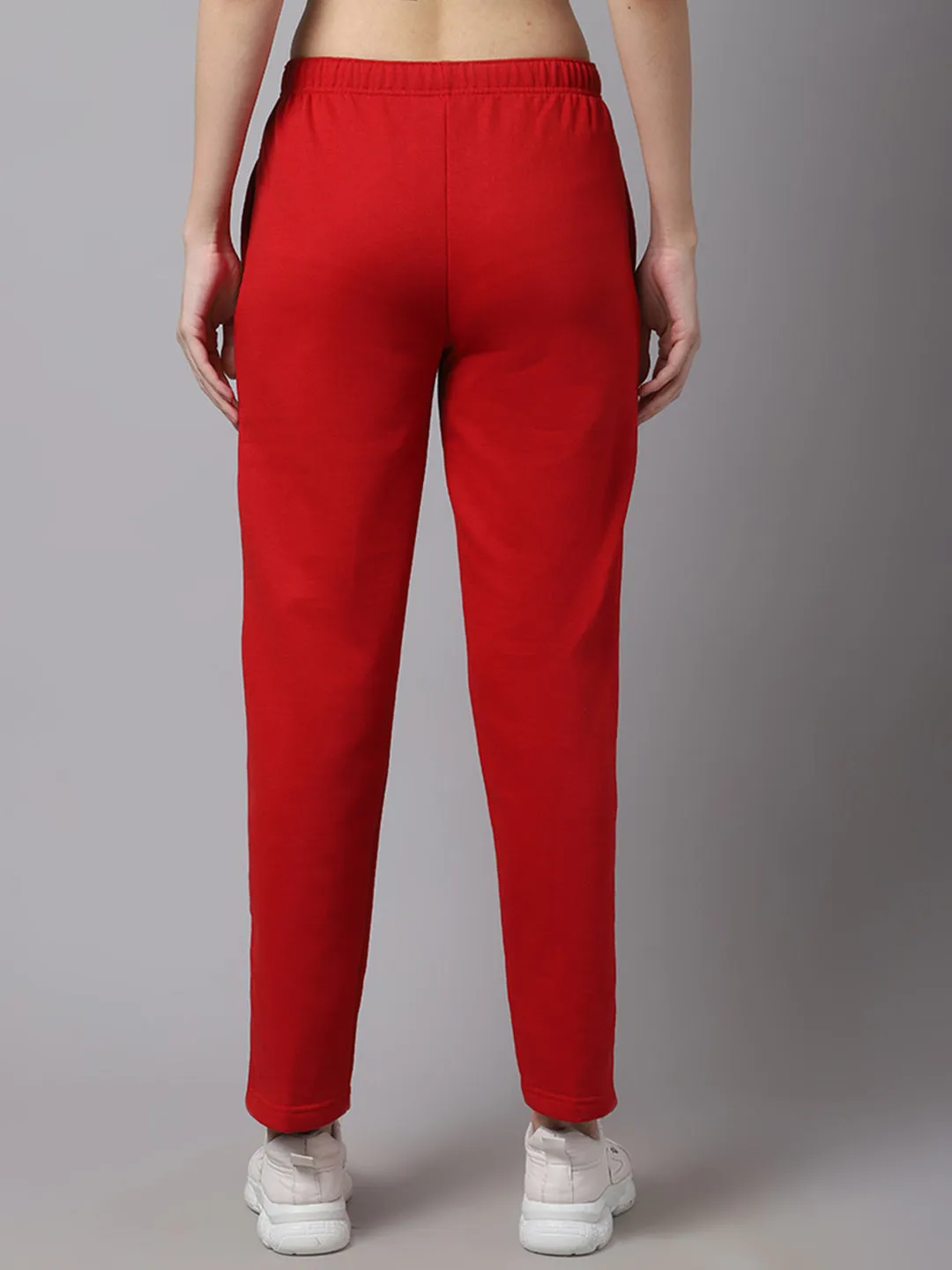 Vimal Jonney Fleece Regular-Fit Maroon Trackpant for Women