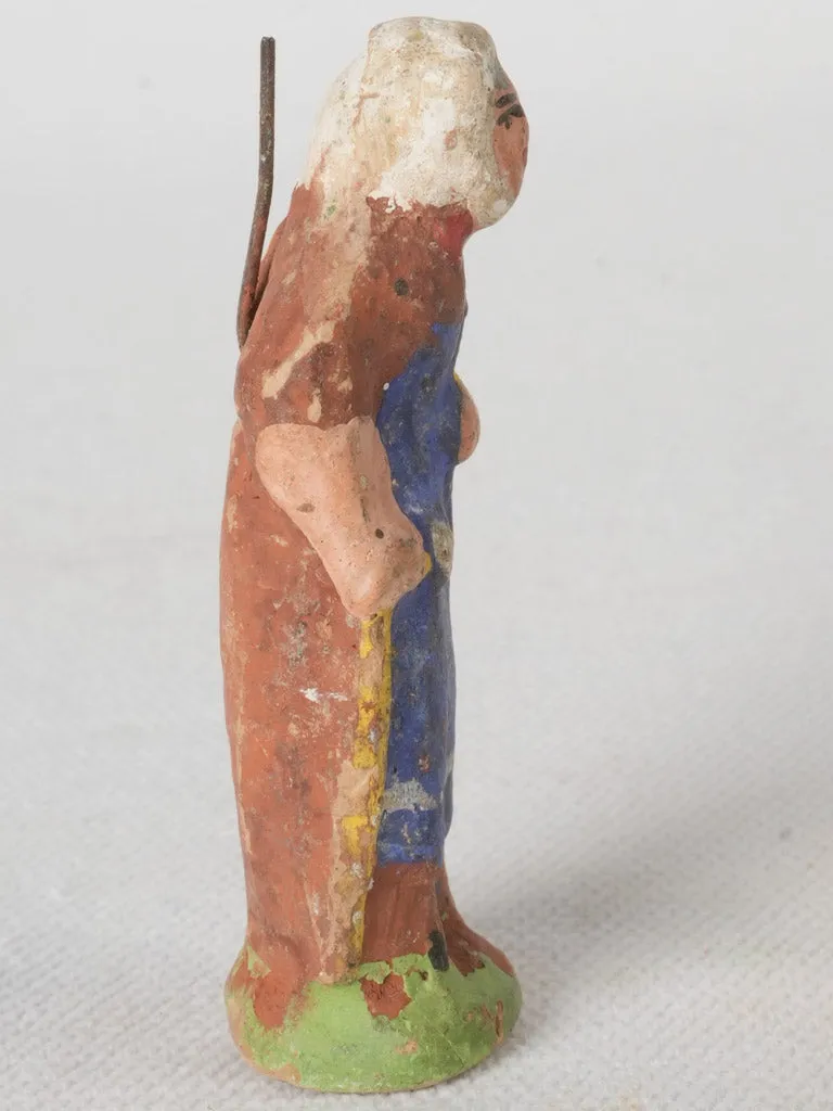 Vintage Terracotta Santon of a Provençal Woman with Apron