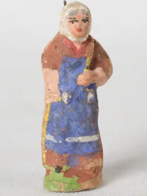 Vintage Terracotta Santon of a Provençal Woman with Apron