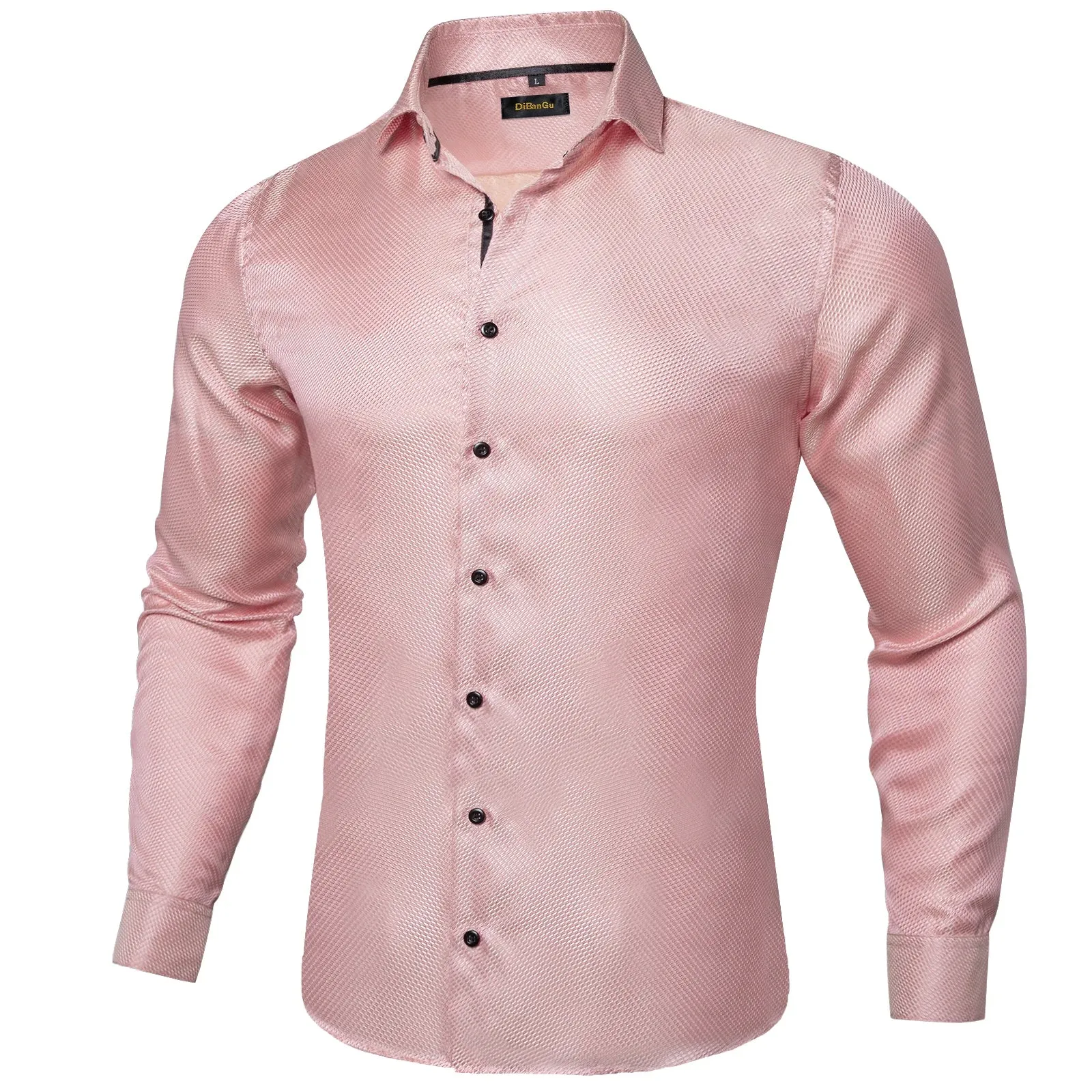 Wiaofellas - Luxury Silk Polyester Casual Shirts for Men Long Sleeve Blouse Prom Tuxedo Formal Purple Paisley Designer Men Clothing