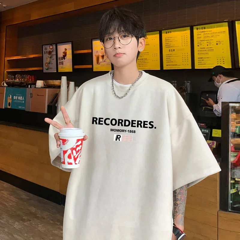 Wiaofellas  -  T Shirt for Men Clothing O Neck Man Streetwear T-shirt For Male Oversized New Men Graphic T-shirts Goth Punk Tops Tee