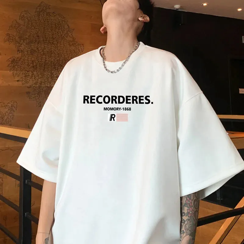 Wiaofellas  -  T Shirt for Men Clothing O Neck Man Streetwear T-shirt For Male Oversized New Men Graphic T-shirts Goth Punk Tops Tee