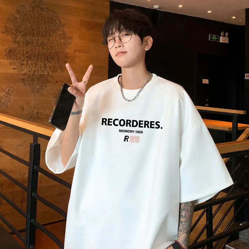 Wiaofellas  -  T Shirt for Men Clothing O Neck Man Streetwear T-shirt For Male Oversized New Men Graphic T-shirts Goth Punk Tops Tee