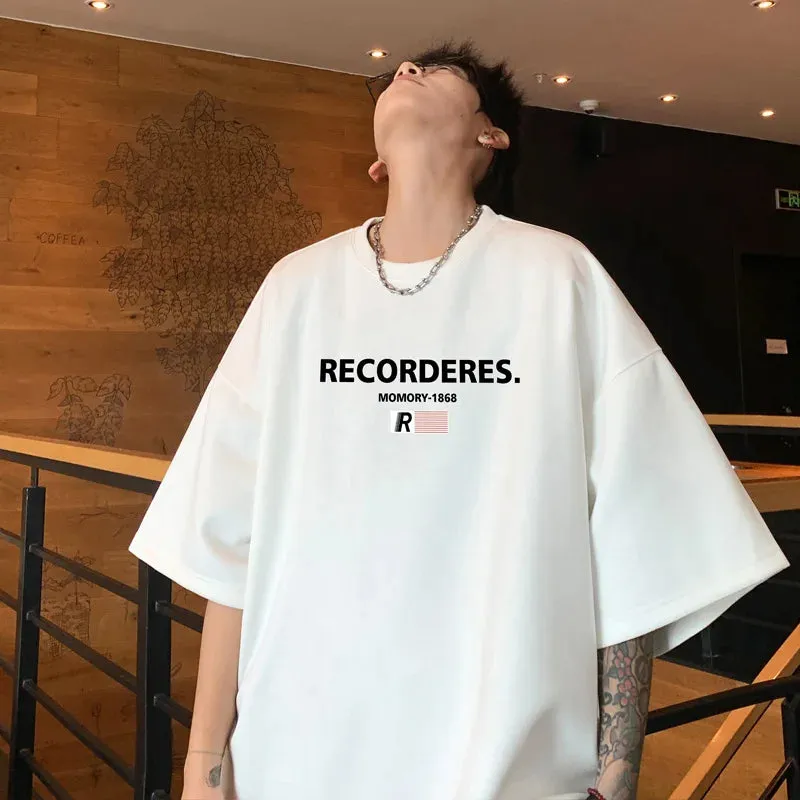 Wiaofellas  -  T Shirt for Men Clothing O Neck Man Streetwear T-shirt For Male Oversized New Men Graphic T-shirts Goth Punk Tops Tee